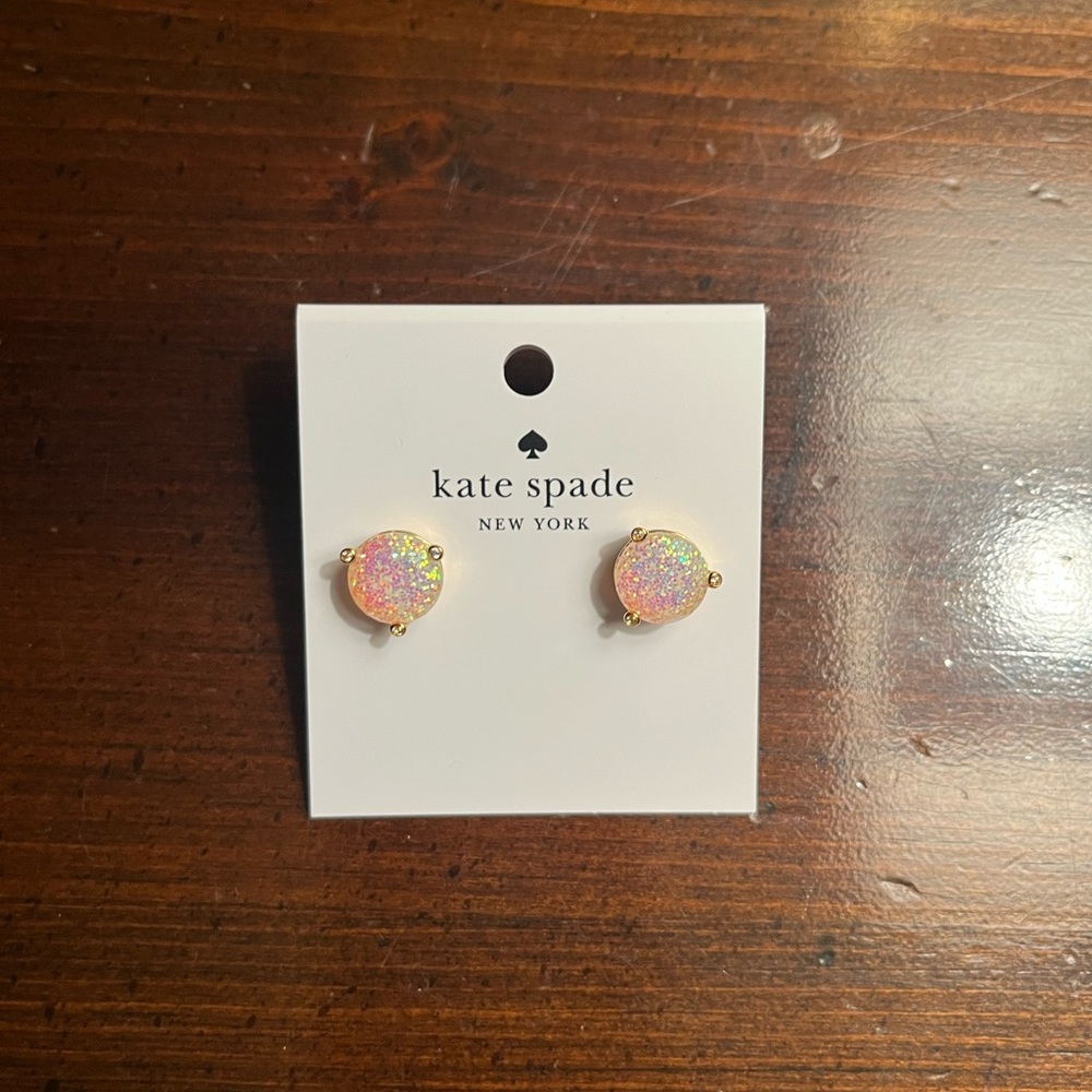 Kate Spade opal glitter earrings. NWT